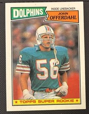 1987 Topps Football John Offerdahl Rookie Card #244. rookie card picture