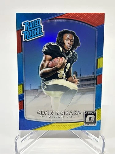 2017 Donruss Optic - Rated Rookie Alvin Kamara #199 Red and Yellow Prizm (RC)