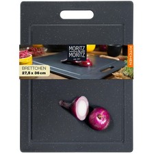 Schneidebrett mit Saftrille Granit schwarz Schneidbrett Küchenbrett 36 x 27,5 cm