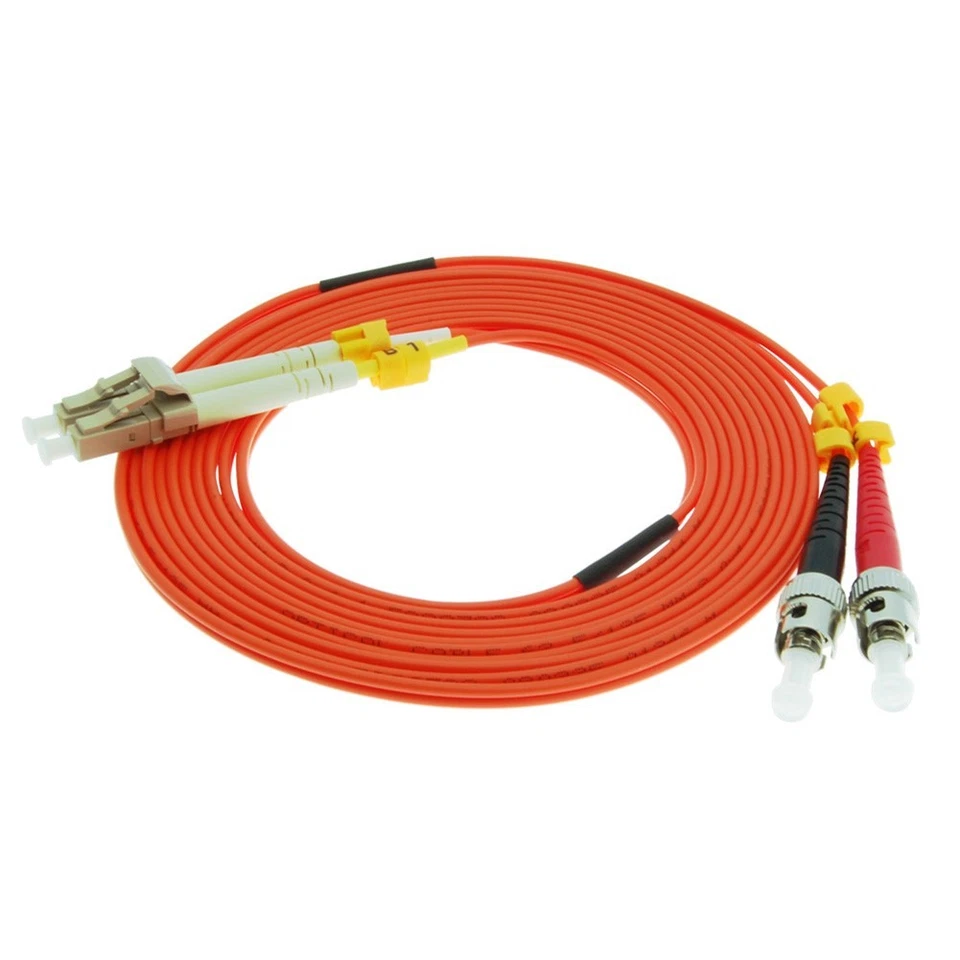 2m ST-LC ST to LC Duplex Multimode 62.5/125 Fiber Optic Patch Cord Jumper Cable - Image 2 of 3
