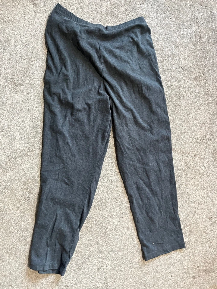 Pantalones de yoga Lands End de pierna ancha gris cintura elástica para mujer talla S (6-8) Foto 3 de 4