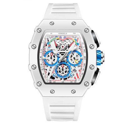 Luxusuhr Herren ONOLA Fashion Casual Multifunktionale Silikonband Wasserdichte Q