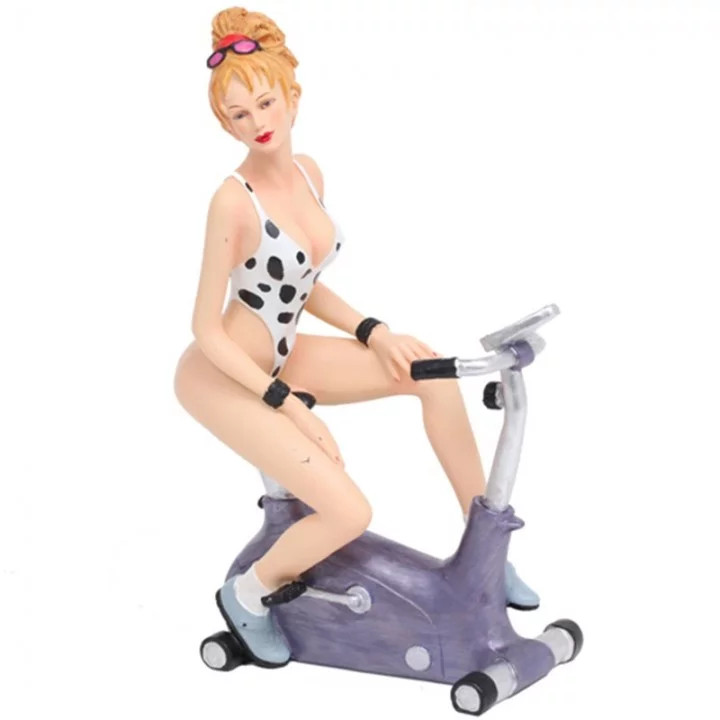 Statue en résine pin-up sportive figurine rétro de collection 30 cm pour décoration de bureau