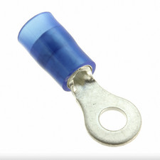 Panduit PN14-6R-C Nylon Insulated Ring Terminal 14-18 AWG, #6 Stud (Qty. 100)