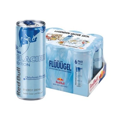 Red Bull Red Edition Glacier Edition Gletschereis Himbeere 6x 250ml voll