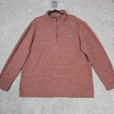 AFTCO 1/4 Zip Pullover Mens XL Fishing casual Fleece Outdoor Stretch mens XL red