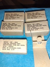 (5) NEW SYLVANIA JHS 1N69A CRYSTAL DIODE RECTIFIERS - 1959 - U.S. MILITARY
