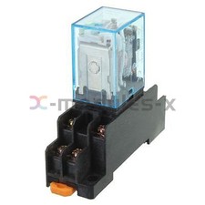 10Pcs 10A DC 12V Coil Power Relay LY2NJ DPDT 8 Pin HH62P JQX-13F W/ Socket Base