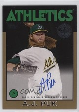 2021 Topps 1986 Topps Baseball Auto Gold /50 AJ Puk #86A-AP Auto 1n5s