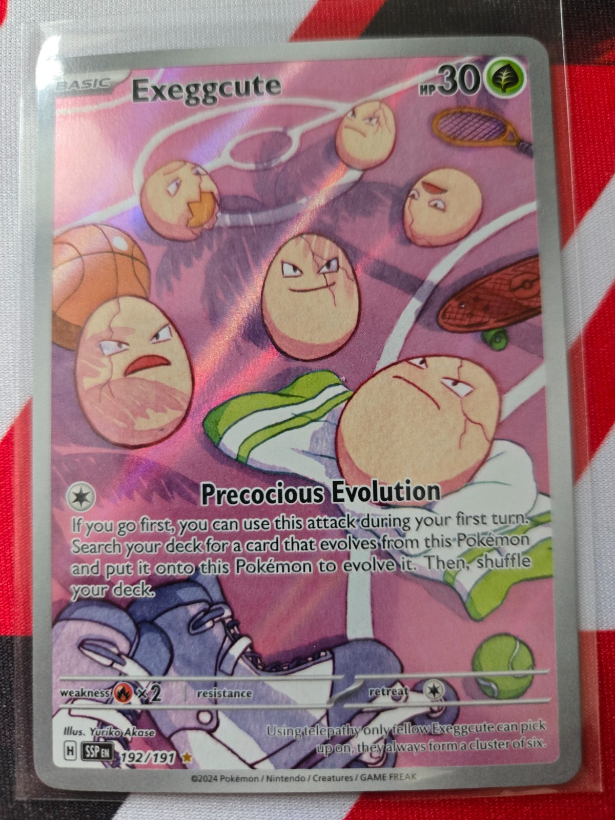 Pokemon Card TCG - Exeggcute 192/191 Illustration Rare Surging Sparks NM