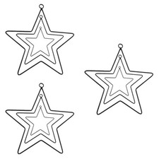  Set of 3 Wreath Kit Metal Frame Wall Hanging Crafts Star Shaped Wire