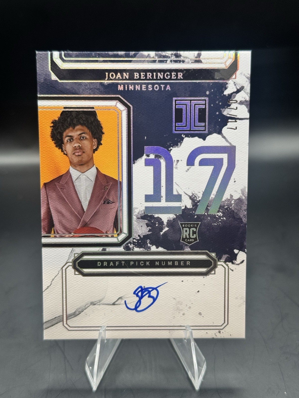 Panini 2025-26 Impeccable Basketball Joan Beringer RC Draft # Auto /17 TZ