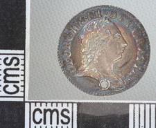 GREAT BRITAIN George III Silver Threepence 3d Coin 1762 High Grade – Pierced