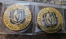 Set Of 2 Vegas Golden Knights Hockey 2020-21  Center Ice Logo Commemorative Coin