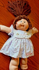 Cabbage Patch Kid 1978-82 Original Dress Brown Hair & Eyes Dimples Tooth Coleco