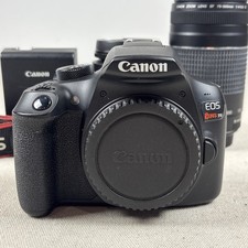 Canon EOS Rebel T6 DSLR camera w/18-55mm 75-300mm lenses, bag, charger. WORKS