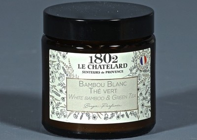 1802 LE CHATELARD WHITE BAMBOO & GREEN TEA 3 Oz. Scented Candle Provence France