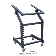 Metal Frame Audio Rack Case Stand - WHEELS - 9U (19 inch) + 12U Top Mixer Space