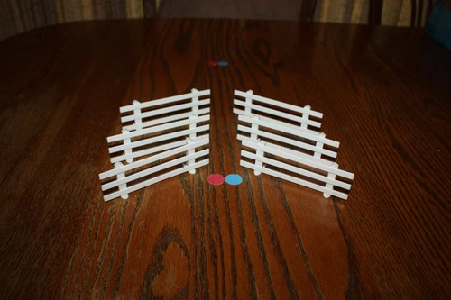 Six Sections of Marx 1950's White Fence for Playsets - MPC