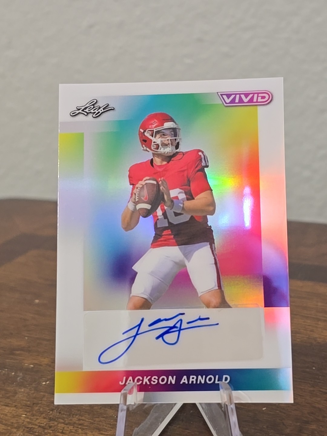 2024 JACKSON ARNOLD LEAF VIVID GRAY PRISMATIC AUTO #BA-JA2 5/6 AUBURN TIGERS