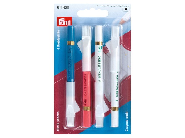 Prym 611628 Kreidestifte + BüRste Farblich Sortiert - 4 StüCk-image