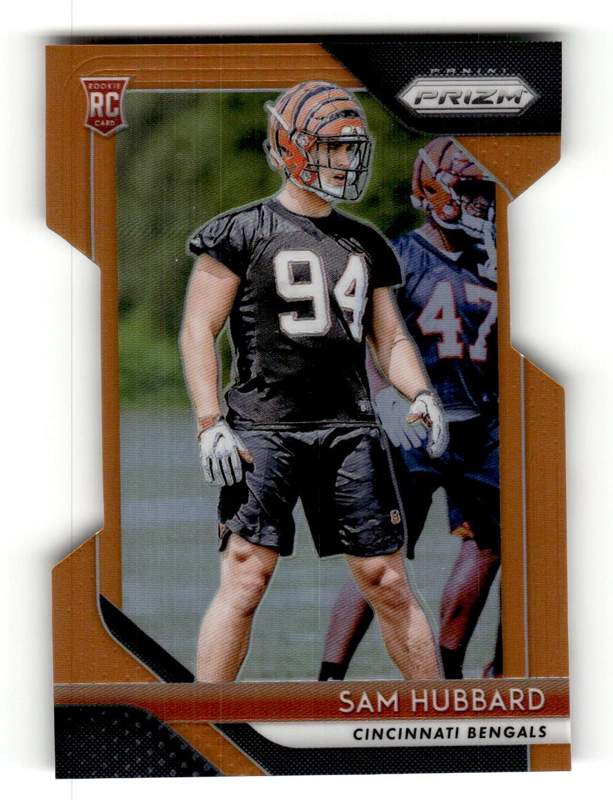 2018 Panini Prizm Sam Hubbard Prizm Orange Die Cut #/249 Rookie #266