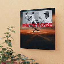 Pete Rose Acrylic Wall Clock - Unique Clock Baseball Lover Gift - Free Shipping!
