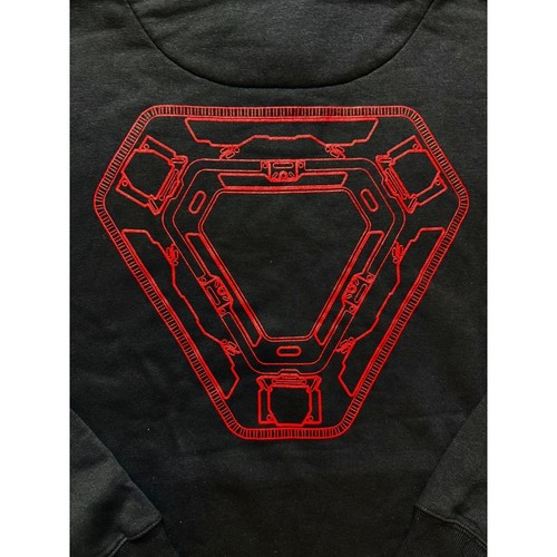 Disney Tron Ares Nine Inch Nails NIN Hoodie Black Red Graphic Sweatshirt Mens L - Afbeelding 4 van 8