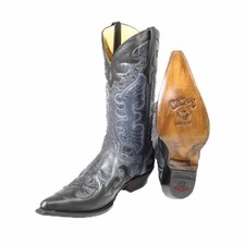 Bottes western SANTIAG JUAREZ 2 ANTIC BLEU POINTE NOIRE GOWEST