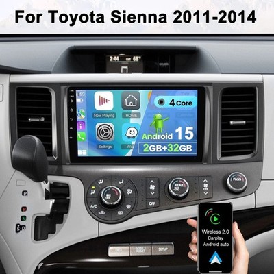 32GB Android 15 For Toyota Sienna 2011-2014 Car Stereo Carplay GPS Navi BT Radio