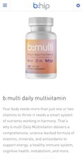 b:hip multi Daily Multivitamin 90 Capsules Vitamins Minerals Immune Support