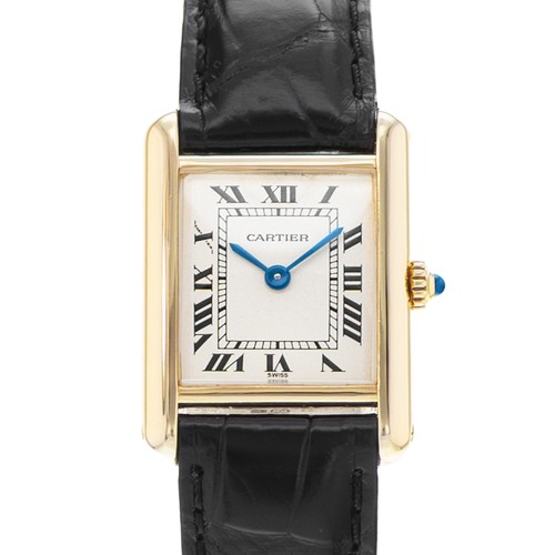 Cartier Tank Louis W1512753 21mm Vintage 18k Yellow Gold Ladies Watch 1990