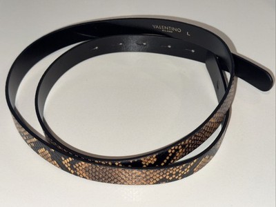 Mario Valentino Guisy Leather Logo Belt L Pre-Loved Mario Valentino Giusy Soave leather belt size M  main image 3