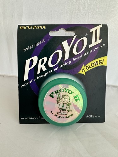 Vintage Proyo II by Playmax Yo-Yo - Green - Glow In The Dark New