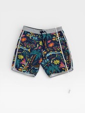 Vissla Men Board Upcycle Shorts SZ 32 Floral All Over Print Swim Stretch Trunks