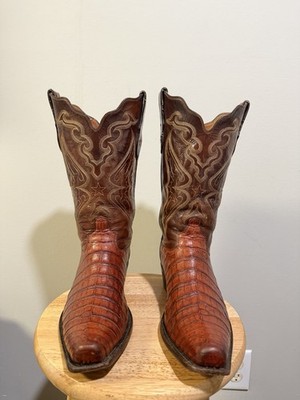 Tony Lama Signature Series Caiman Belly Men's Boots 10.5EE