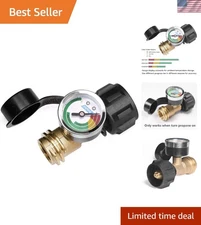 Durable Universal Gas Pressure Meter for BBQ, RV, and Heater - Type 1 Connection