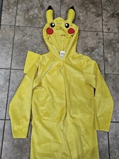 Pokemon Pikachu Costume Jumpsuit Kid Child Boys Girls Large 10/12 One Piece