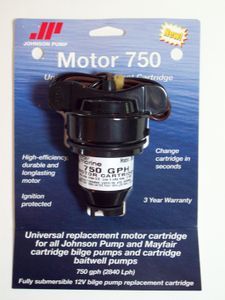 Johnson Pumps Cartridge 750 Gph Universal Replacement Cartridge 12v Bilge Pump Ebay