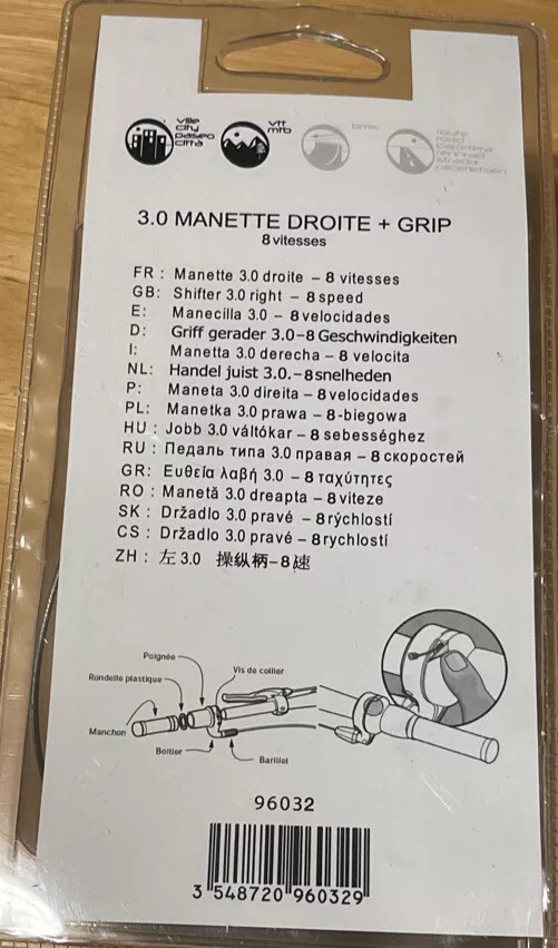 Sram 3.0 gripshift shifter, right side plus grip. 8 Speed - Image 2 of 2