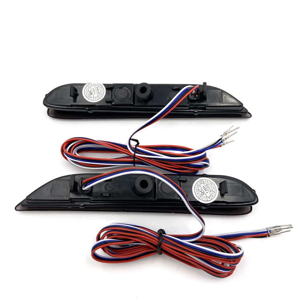 Luces antiniebla LED de parachoques trasero con lente ahumada señal secuencial para Infiniti Q50 Nissan Foto 3 de 4