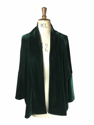 ALTRA Baylis Knight Kimono in velluto verde boho retrò festival
