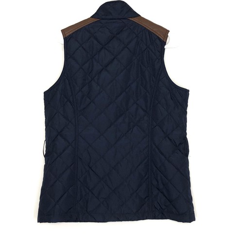 Ralph Lauren Quilted Vest Womens Medium Equestrian Snap Blue - Picture 6 of 12