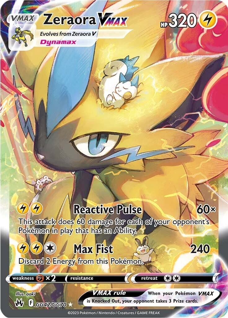 leon　マスターカートン　ガルクラ Pokemon Zeraora VMAX - Ultra Rare - GG42/GG70 - Crown Zenith