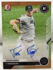 Trevor Rogers 2021 Bowman Next BA Top 100 Prospects Autograph Auto SP - MARLINS