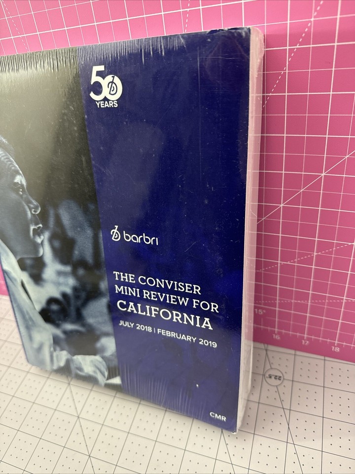 2018 2019 Barbri Bar Exam Prep CONVISER Mini Review For CALIFORNIA CA