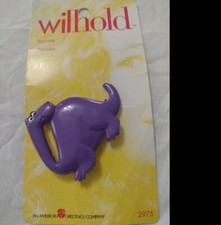 Wilhold Purple Dinosaur Hair Barrette Brontosaurus Vintage American Greetings