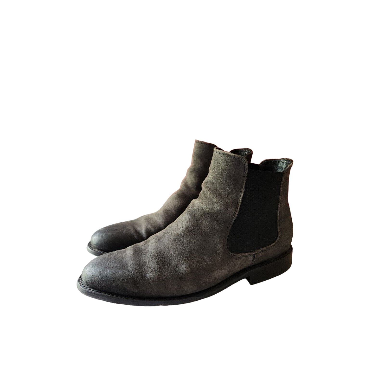 Men’s Dark Gray Suede Chelsea Boots Size 9 by Thursday Boots-image