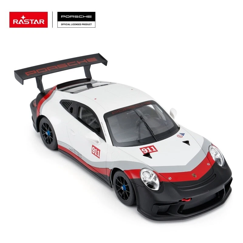 Rastar Porsche 911  GT3 CUP Kids Toy Car with Remote RC 75900 1:14 Scale - White - Image 3 of 4