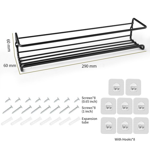 4Pack Wall Mounted Spice Rack Pantry Kitchen Organizer Jar Holder Storage Shelf - Picture 5 of 13